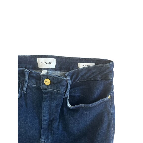 FRAME Le One Dark Wash Skinny Jeans Size 2 NEW without tags - Picture 3 of 8